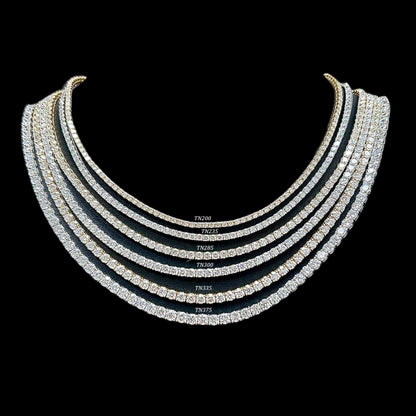 19-32ct. Lab-Grown Diamond Tennis Necklace | 3.75mm | 14K Solid Gold with E-F VS+ Diamonds