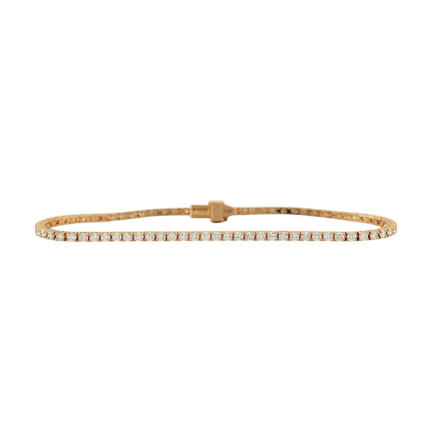 2-2.5ct. Lab-Grown Diamond Tennis Bracelet | 2.00mm | 14K Solid Gold with E-F VS+ Diamonds
