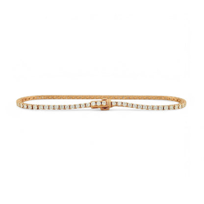2.5ct. Lab-Grown Diamond Tennis Bracelet | 2.00mm | 14K Solid Gold with E-F VS+ Diamonds