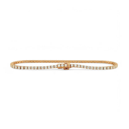 2-2.5ct. Lab-Grown Diamond Tennis Bracelet | 2.00mm | 14K Solid Gold with E-F VS+ Diamonds