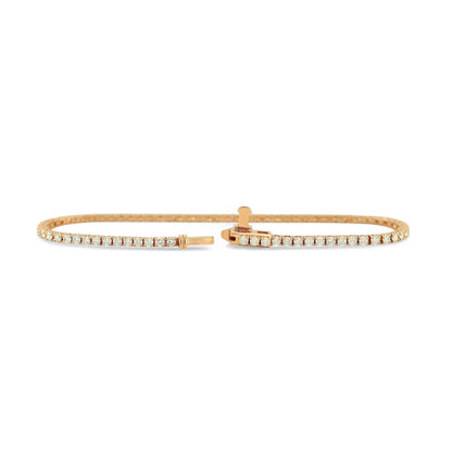 2-2.5ct. Lab-Grown Diamond Tennis Bracelet | 2.00mm | 14K Solid Gold with E-F VS+ Diamonds
