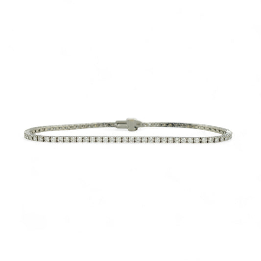 2.5ct. Lab-Grown Diamond Tennis Bracelet | 2.00mm | 14K Solid Gold with E-F VS+ Diamonds