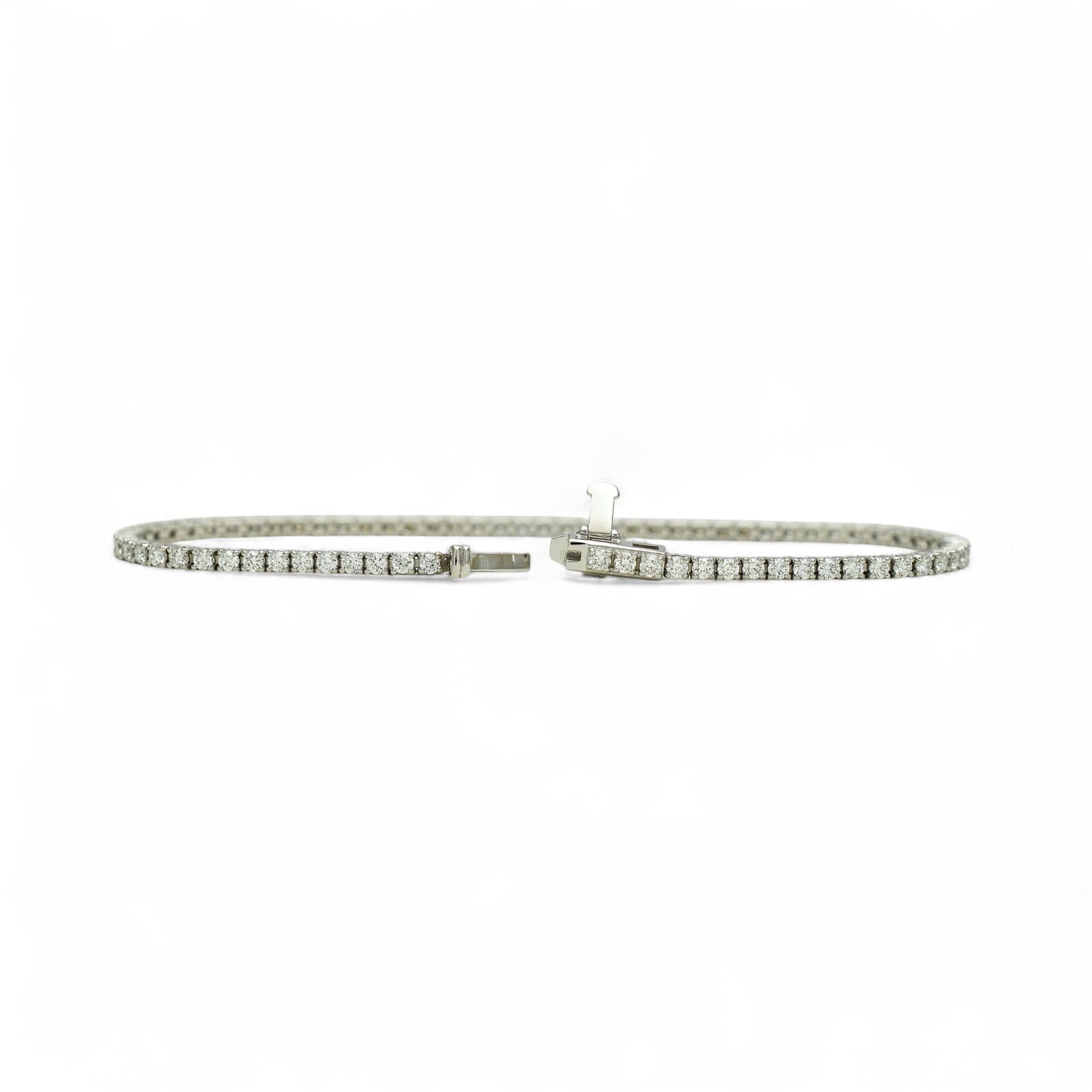 2.5ct. Lab-Grown Diamond Tennis Bracelet | 2.00mm | 14K Solid Gold with E-F VS+ Diamonds