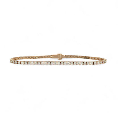 3.5ct. Lab-Grown Diamond Tennis Bracelet | 2.35mm | 14K Solid Gold with E-F VS+ Diamonds