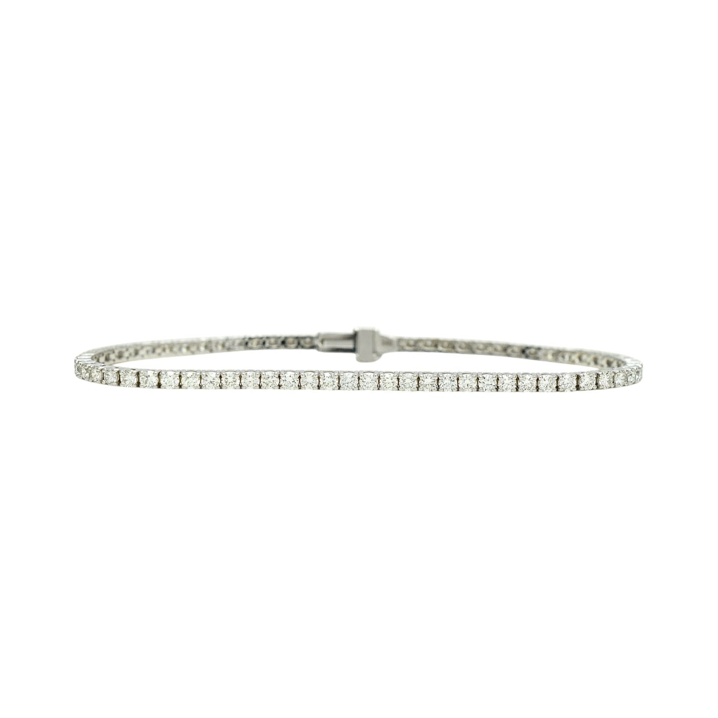 3.5ct. Lab-Grown Diamond Tennis Bracelet | 2.35mm | 14K Solid Gold with E-F VS+ Diamonds