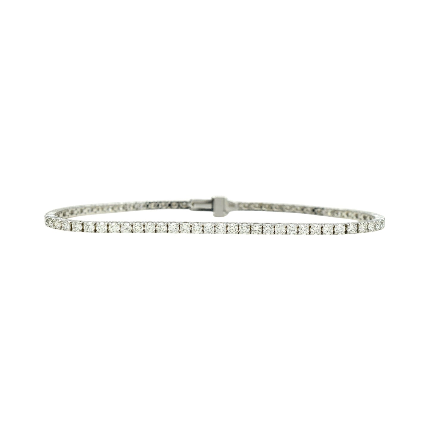 3-3.75ct. Lab-Grown Diamond Tennis Bracelet | 2.35mm | 14K Solid Gold with E-F VS+ Diamonds