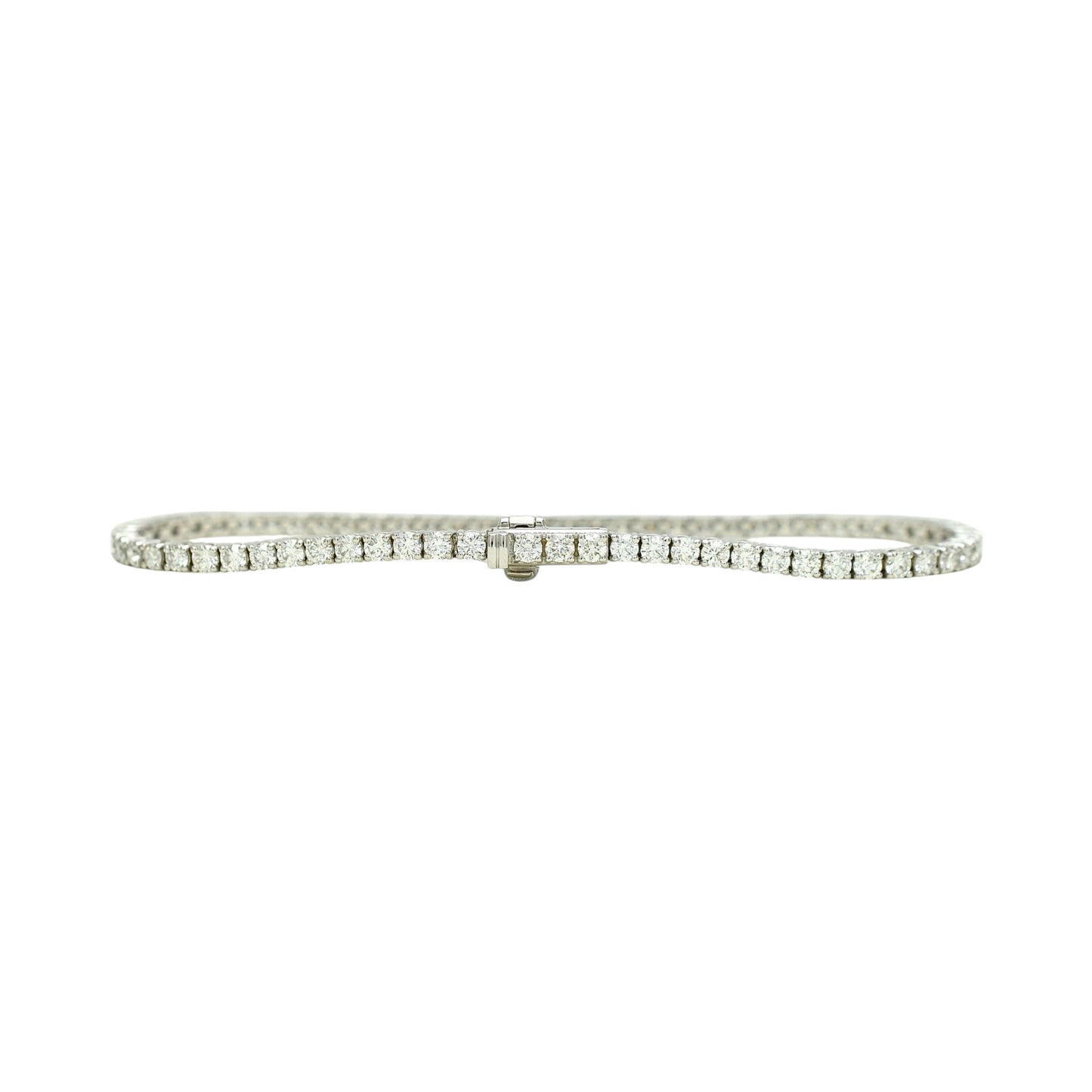 3-3.75ct. Lab-Grown Diamond Tennis Bracelet | 2.35mm | 14K Solid Gold with E-F VS+ Diamonds