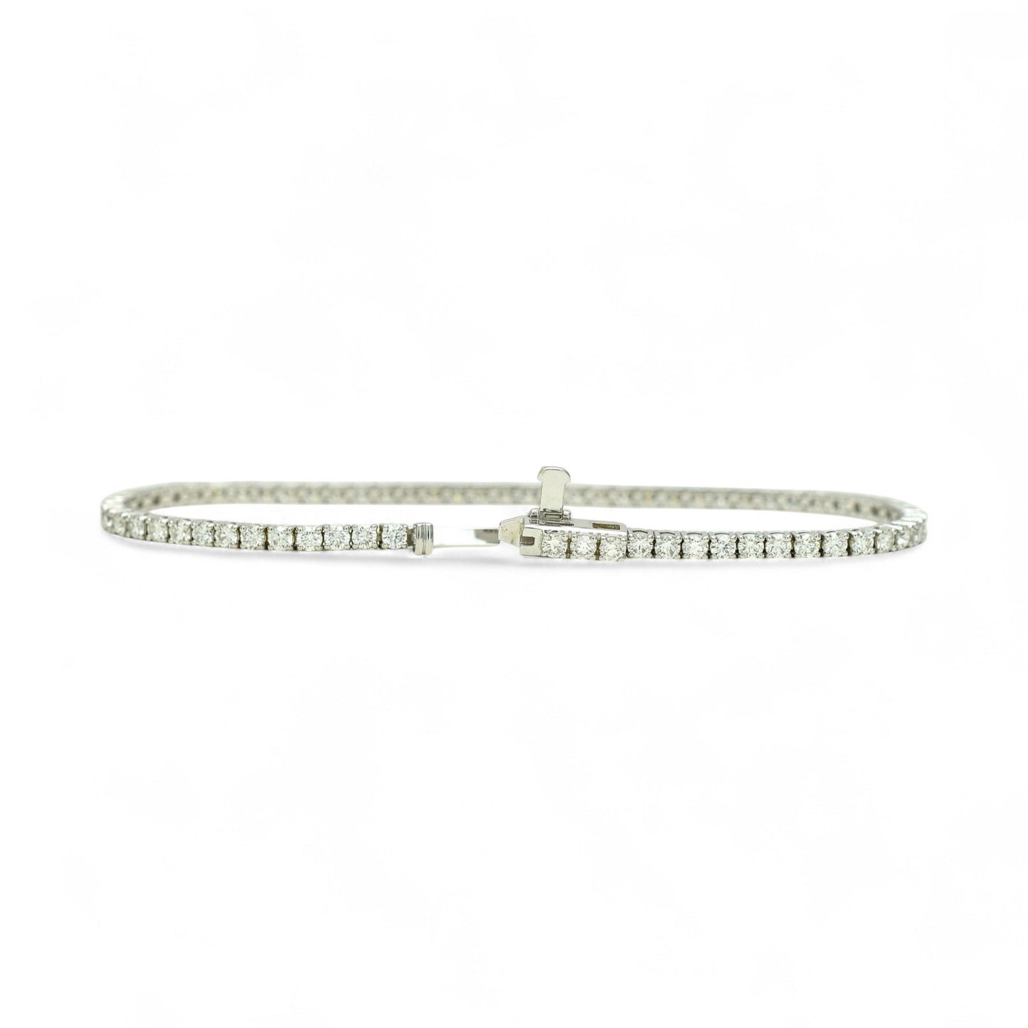 3.5ct. Lab-Grown Diamond Tennis Bracelet | 2.35mm | 14K Solid Gold with E-F VS+ Diamonds