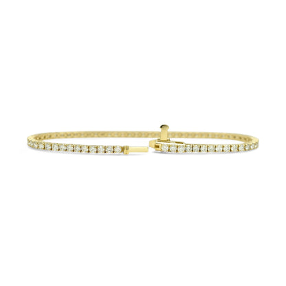 3.5ct. Lab-Grown Diamond Tennis Bracelet | 2.35mm | 14K Solid Gold with E-F VS+ Diamonds