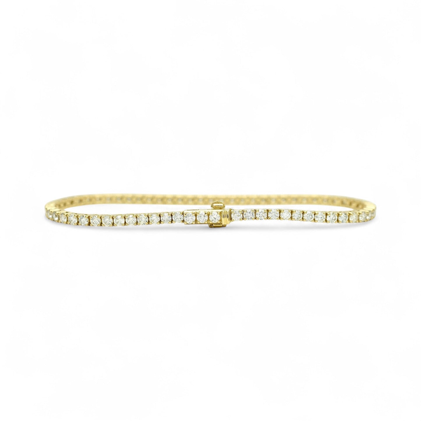 3.5ct. Lab-Grown Diamond Tennis Bracelet | 2.35mm | 14K Solid Gold with E-F VS+ Diamonds