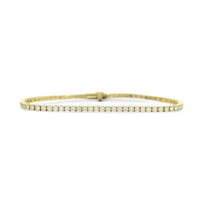 3.5ct. Lab-Grown Diamond Tennis Bracelet | 2.35mm | 14K Solid Gold with E-F VS+ Diamonds