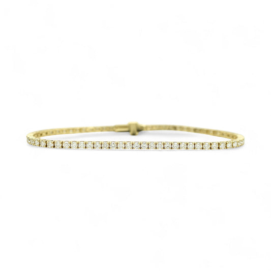 3.5ct. Lab-Grown Diamond Tennis Bracelet | 2.35mm | 14K Solid Gold with E-F VS+ Diamonds