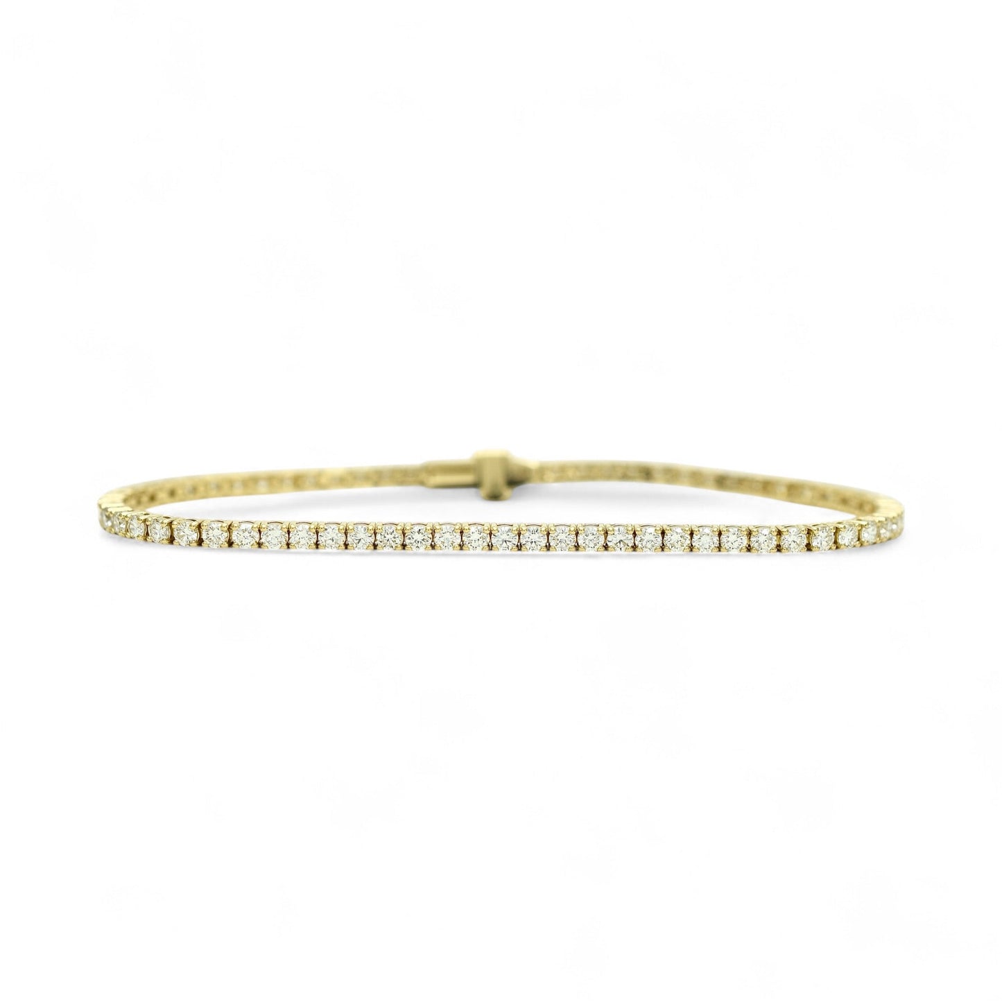 3-3.75ct. Lab-Grown Diamond Tennis Bracelet | 2.35mm | 14K Solid Gold with E-F VS+ Diamonds