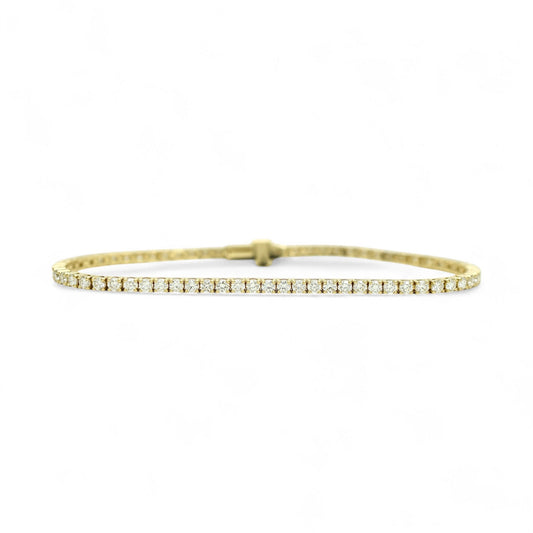 3-3.75ct. Lab-Grown Diamond Tennis Bracelet | 2.35mm | 14K Solid Gold with E-F VS+ Diamonds
