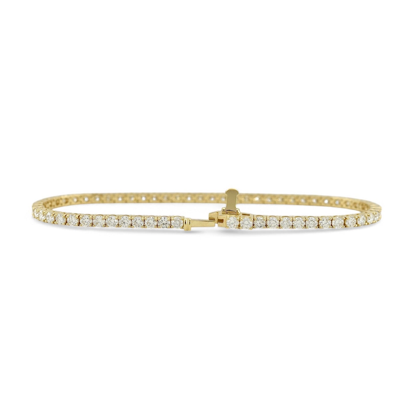 4-4.70ct. Lab-Grown DiamondTennis Bracelet | 2.65mm | 14K Solid Gold with E-F VS+ Diamonds