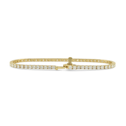 4-4.70ct. Lab-Grown DiamondTennis Bracelet | 2.65mm | 14K Solid Gold with E-F VS+ Diamonds