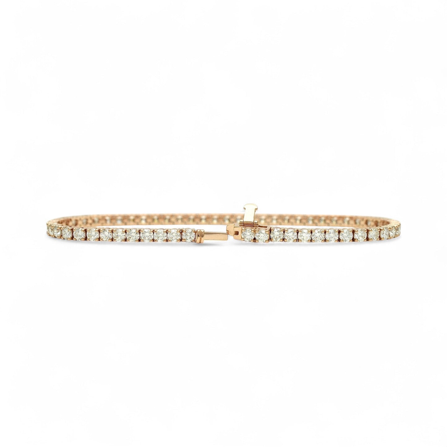 5ct. Lab-Grown Diamond Tennis Bracelet | 2.85mm | 14K Solid Gold with E-F VS+ Diamonds