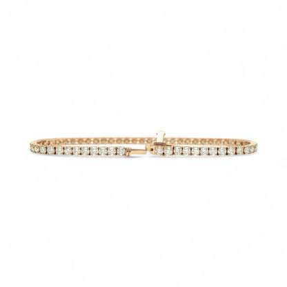 5ct. Lab-Grown Diamond Tennis Bracelet | 2.85mm | 14K Solid Gold with E-F VS+ Diamonds