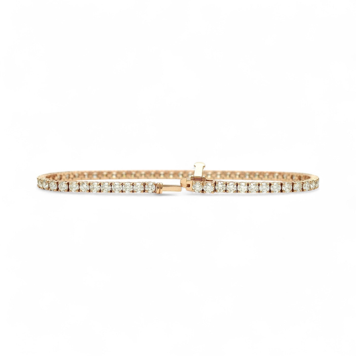 4.5-5.5ct. Lab-Grown Diamond Tennis Bracelet | 2.85mm | 14K Solid Gold with E-F VS+ Diamonds