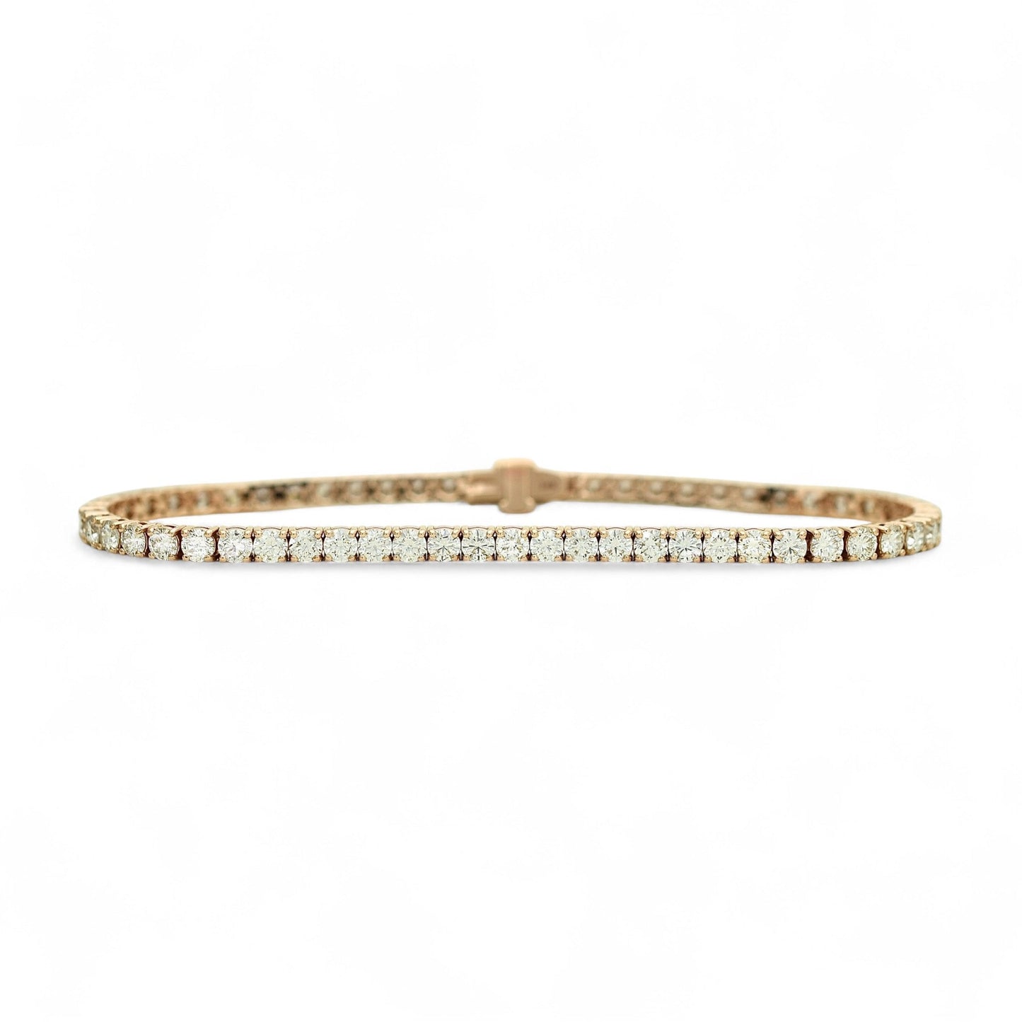 5ct. Lab-Grown Diamond Tennis Bracelet | 2.85mm | 14K Solid Gold with E-F VS+ Diamonds