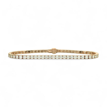 5ct. Lab-Grown Diamond Tennis Bracelet | 2.85mm | 14K Solid Gold with E-F VS+ Diamonds