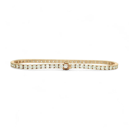 5ct. Lab-Grown Diamond Tennis Bracelet | 2.85mm | 14K Solid Gold with E-F VS+ Diamonds