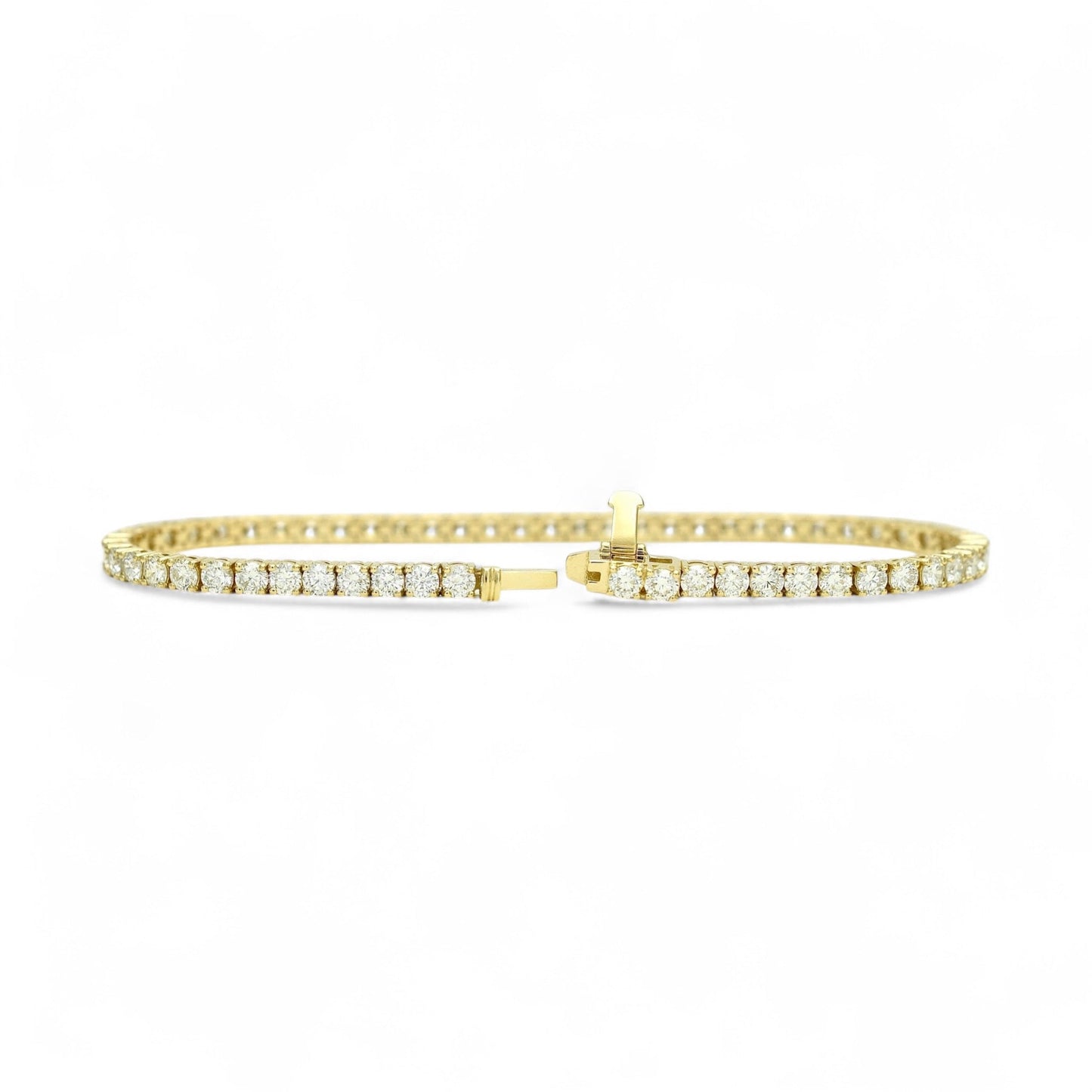 5ct. Lab-Grown Diamond Tennis Bracelet | 2.85mm | 14K Solid Gold with E-F VS+ Diamonds