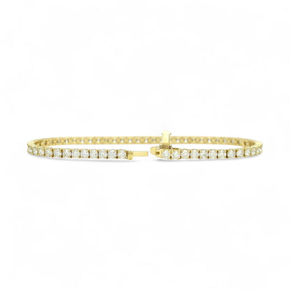 5ct. Lab-Grown Diamond Tennis Bracelet | 2.85mm | 14K Solid Gold with E-F VS+ Diamonds