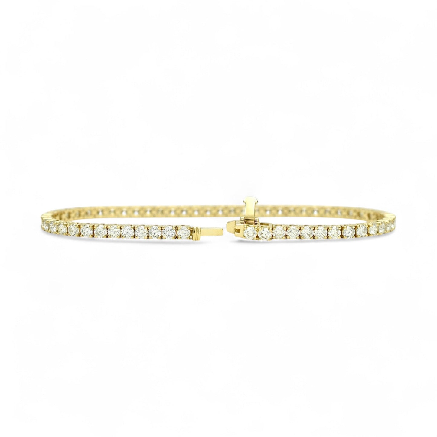 4.5-5.5ct. Lab-Grown Diamond Tennis Bracelet | 2.85mm | 14K Solid Gold with E-F VS+ Diamonds