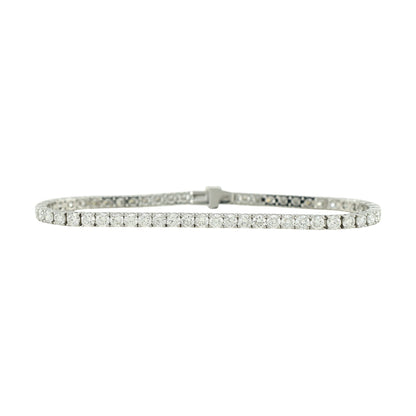 5.3-6.5ct. Lab-Grown Diamond Tennis Bracelet | 3.00mm | 14K Solid Gold with E-F VS+ Diamonds