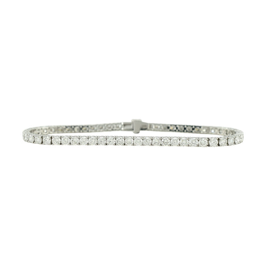 5.3-6.5ct. Lab-Grown Diamond Tennis Bracelet | 3.00mm | 14K Solid Gold with E-F VS+ Diamonds