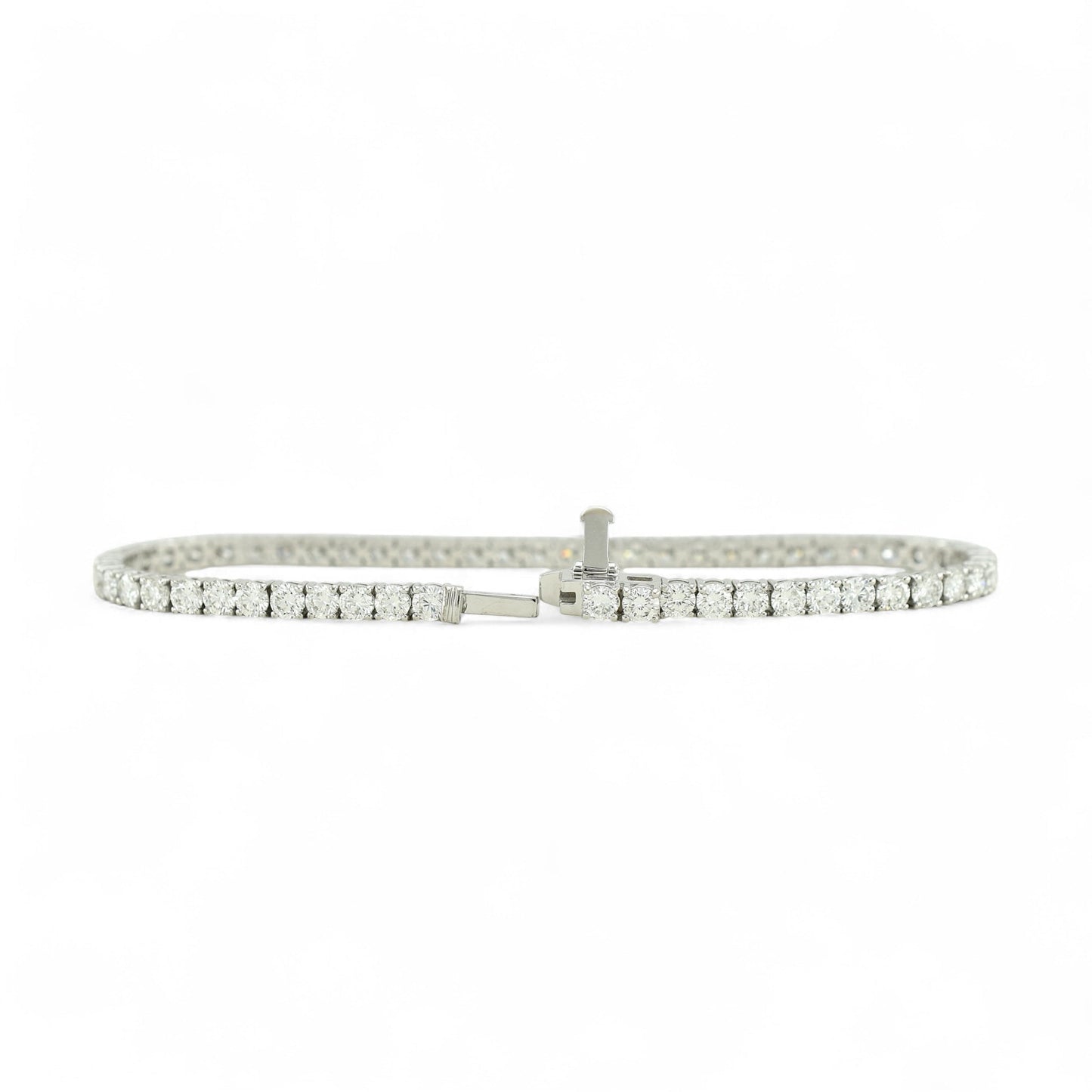 5.3-6.5ct. Lab-Grown Diamond Tennis Bracelet | 3.00mm | 14K Solid Gold with E-F VS+ Diamonds