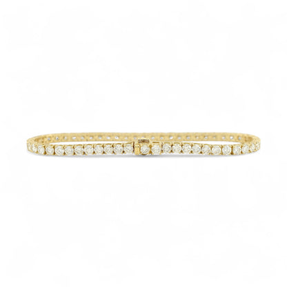 5.3-6.5ct. Lab-Grown Diamond Tennis Bracelet | 3.00mm | 14K Solid Gold with E-F VS+ Diamonds
