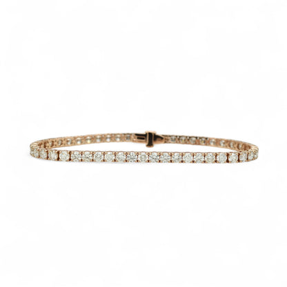 7ct. Lab-Grown Diamond Tennis Bracelet | 3.35mm | 14K Solid Gold with E-F VS+ Diamonds