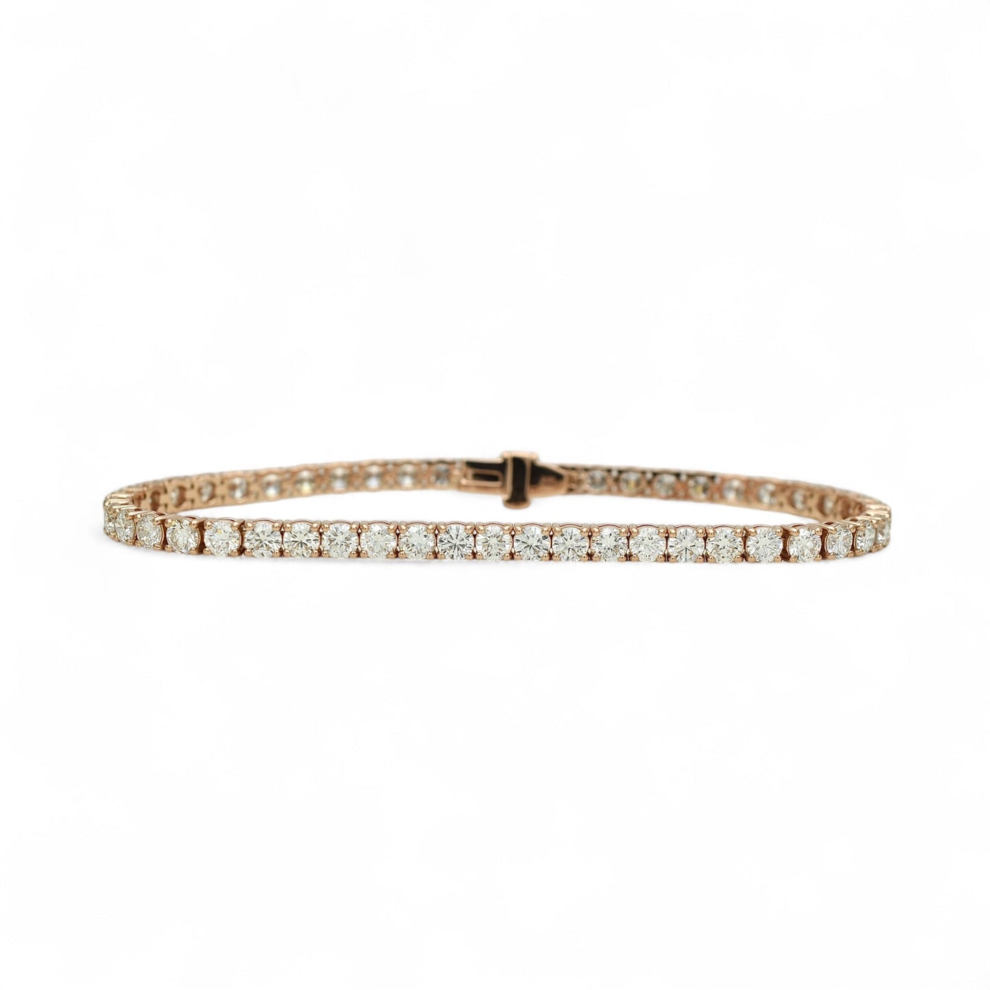 6-7.5ct. Lab-Grown Diamond Tennis Bracelet | 3.35mm | 14K Solid Gold with E-F VS+ Diamonds