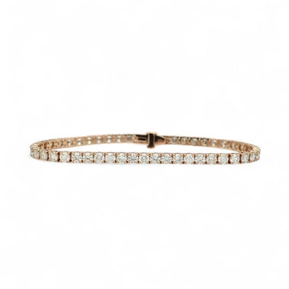 6-7.5ct. Lab-Grown Diamond Tennis Bracelet | 3.35mm | 14K Solid Gold with E-F VS+ Diamonds