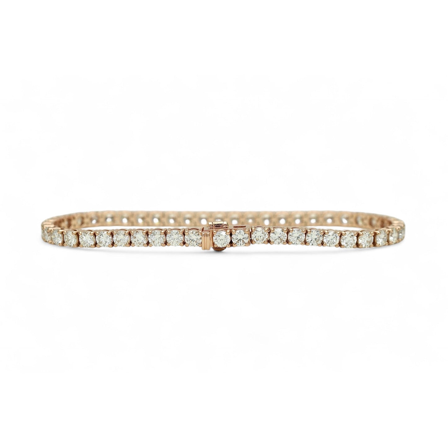 6-7.5ct. Lab-Grown Diamond Tennis Bracelet | 3.35mm | 14K Solid Gold with E-F VS+ Diamonds