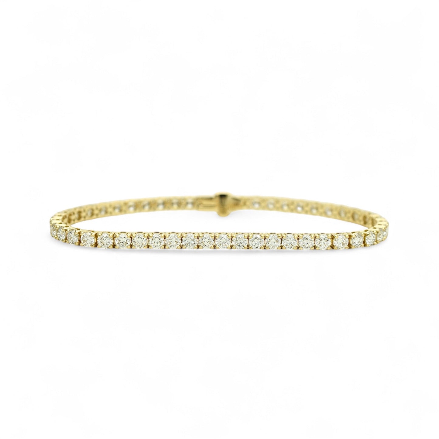 7ct. Lab-Grown Diamond Tennis Bracelet | 3.35mm | 14K Solid Gold with E-F VS+ Diamonds