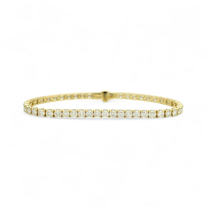 7ct. Lab-Grown Diamond Tennis Bracelet | 3.35mm | 14K Solid Gold with E-F VS+ Diamonds