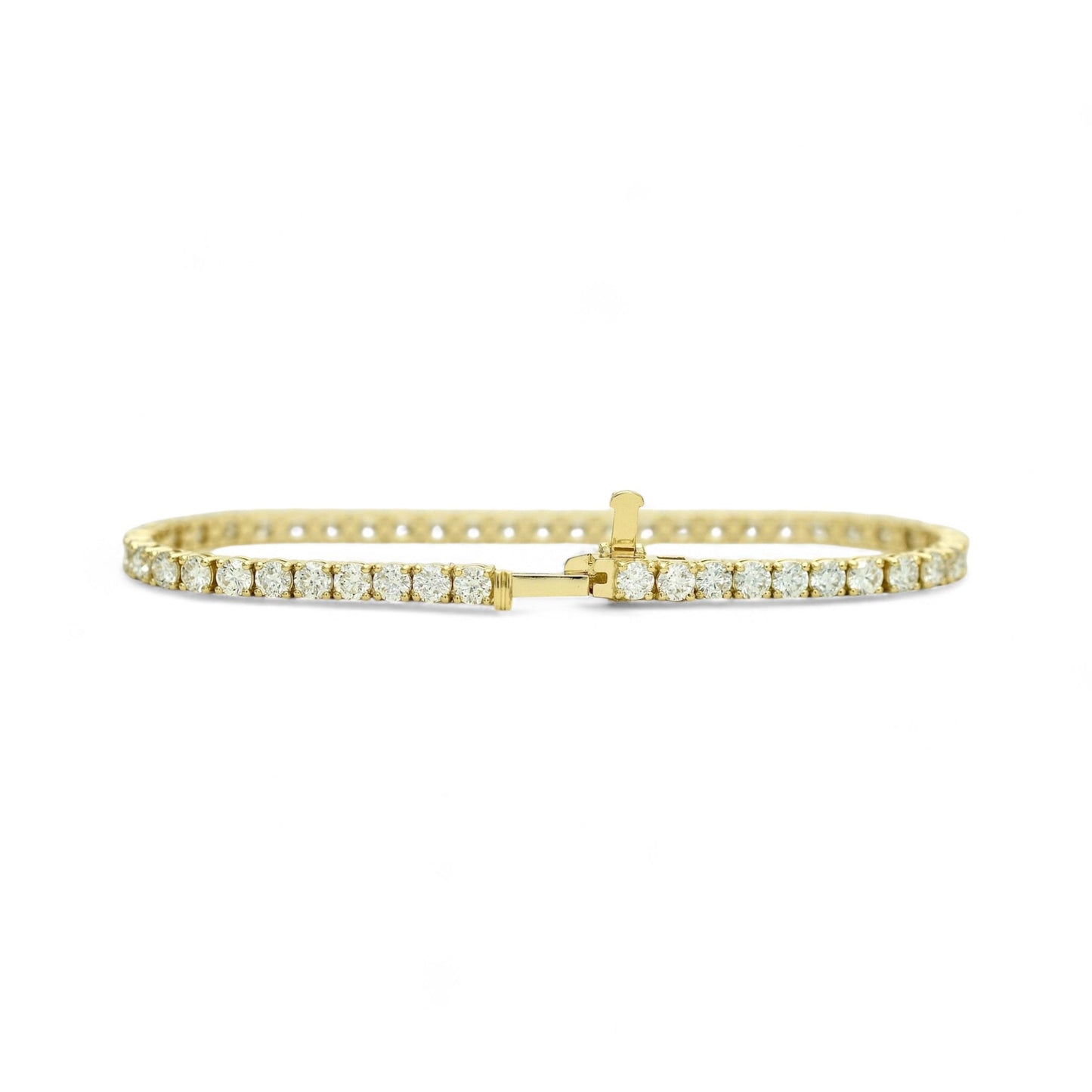 7ct. Lab-Grown Diamond Tennis Bracelet | 3.35mm | 14K Solid Gold with E-F VS+ Diamonds