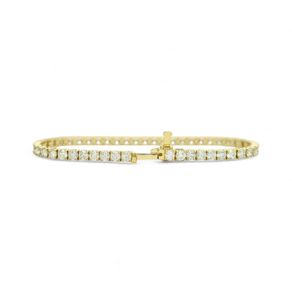 6-7.5ct. Lab-Grown Diamond Tennis Bracelet | 3.35mm | 14K Solid Gold with E-F VS+ Diamonds