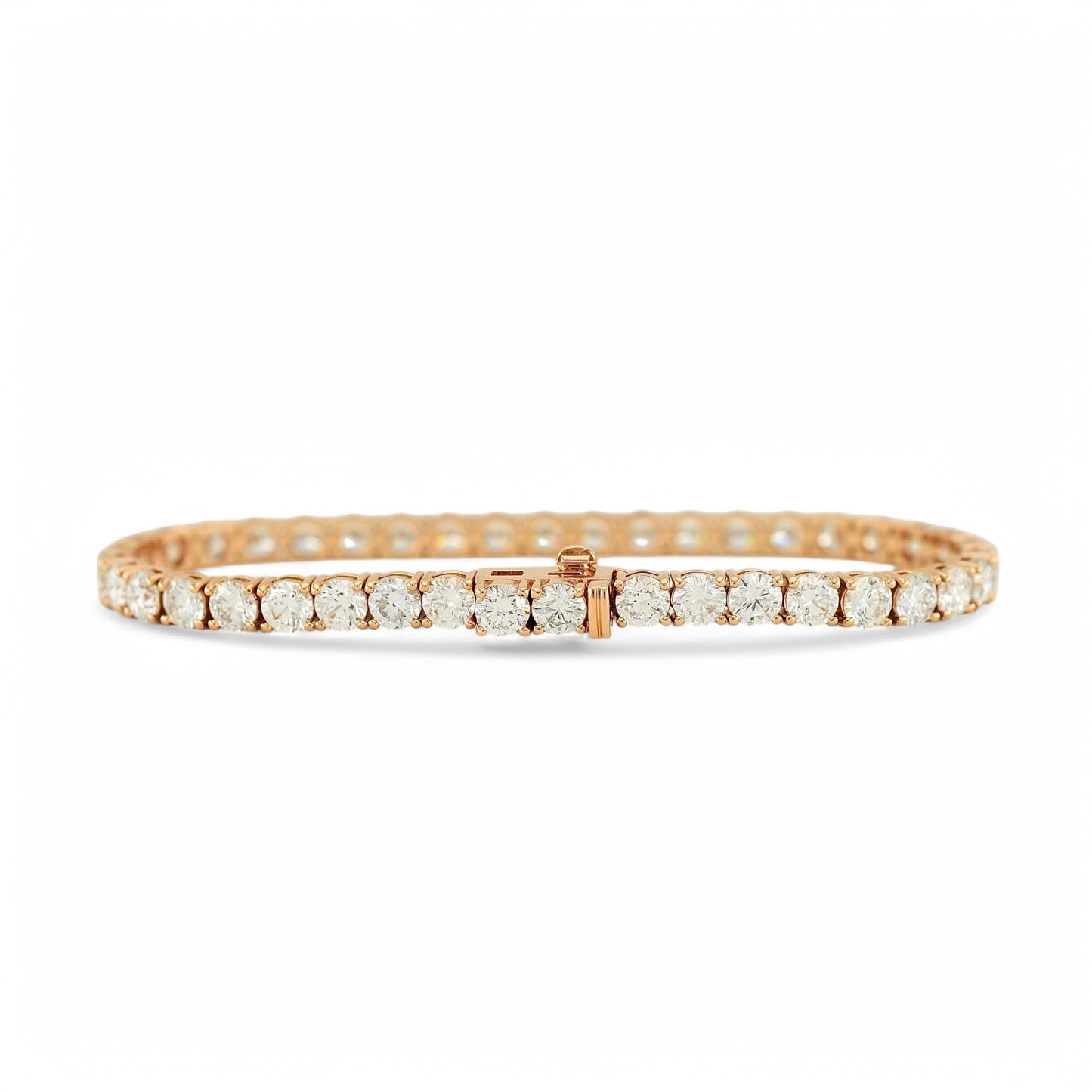 9-11ct. Lab-Grown Diamond Tennis Bracelet | 4.00mm | 14K Solid Gold with E-F VS+ Diamonds