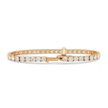 9-11ct. Lab-Grown Diamond Tennis Bracelet | 4.00mm | 14K Solid Gold with E-F VS+ Diamonds