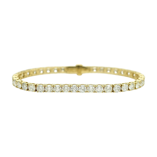 10ct. Lab-Grown Diamond Tennis Bracelet | 4.00mm | 14K Solid Gold with E-F VS+ Diamonds