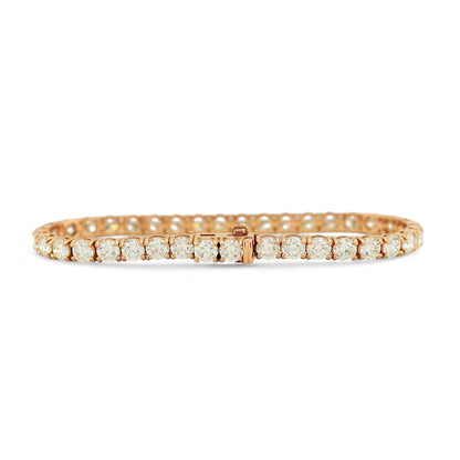 10.5-13ct. Lab-Grown Diamond Tennis Bracelet | 4.35mm | 14K Solid Gold with E-F VS+ Diamonds