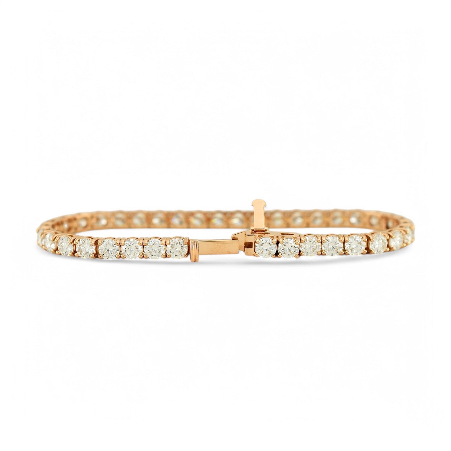 10.5-13ct. Lab-Grown Diamond Tennis Bracelet | 4.35mm | 14K Solid Gold with E-F VS+ Diamonds