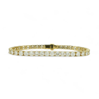 10.5-13ct. Lab-Grown Diamond Tennis Bracelet | 4.35mm | 14K Solid Gold with E-F VS+ Diamonds