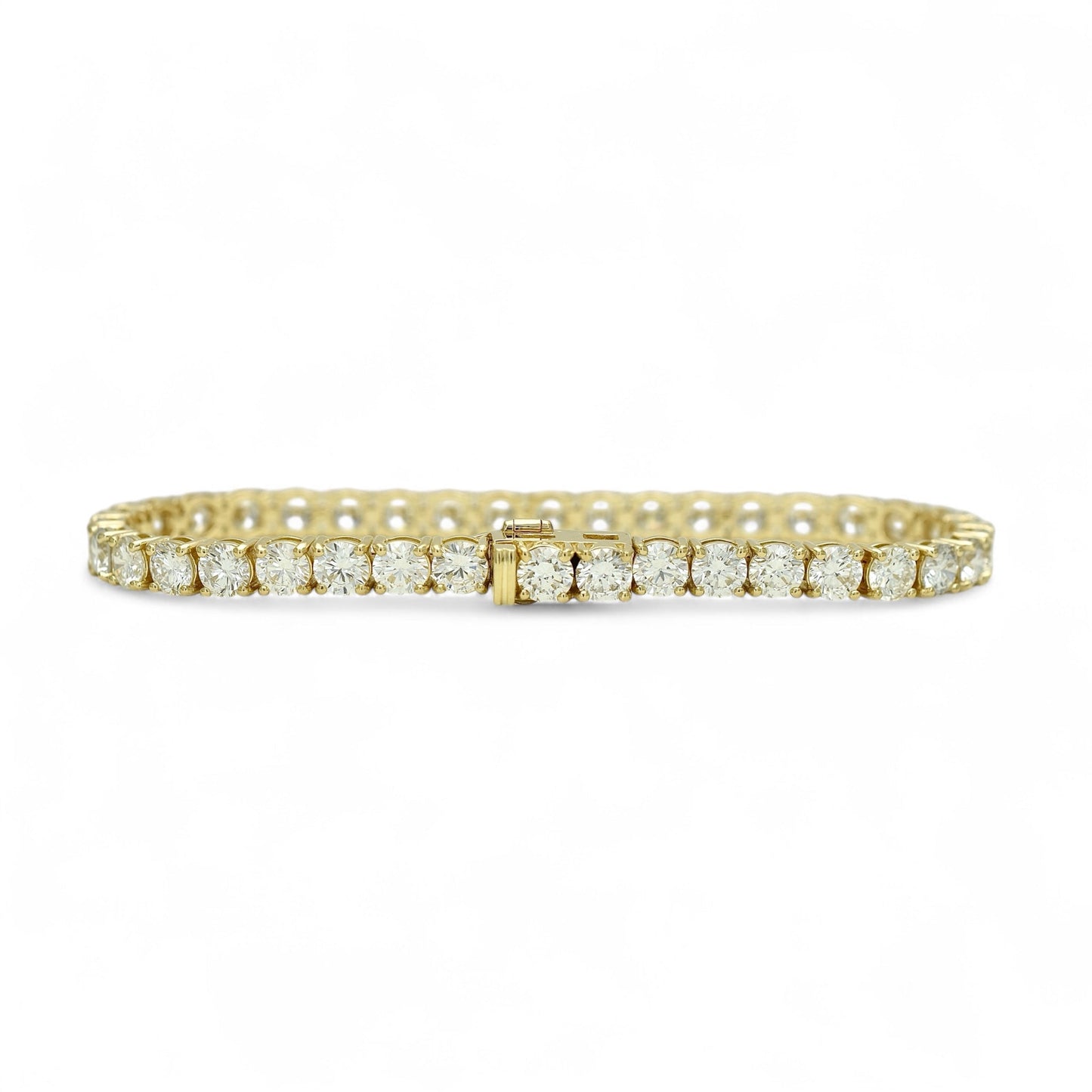 10.5-13ct. Lab-Grown Diamond Tennis Bracelet | 4.35mm | 14K Solid Gold with E-F VS+ Diamonds