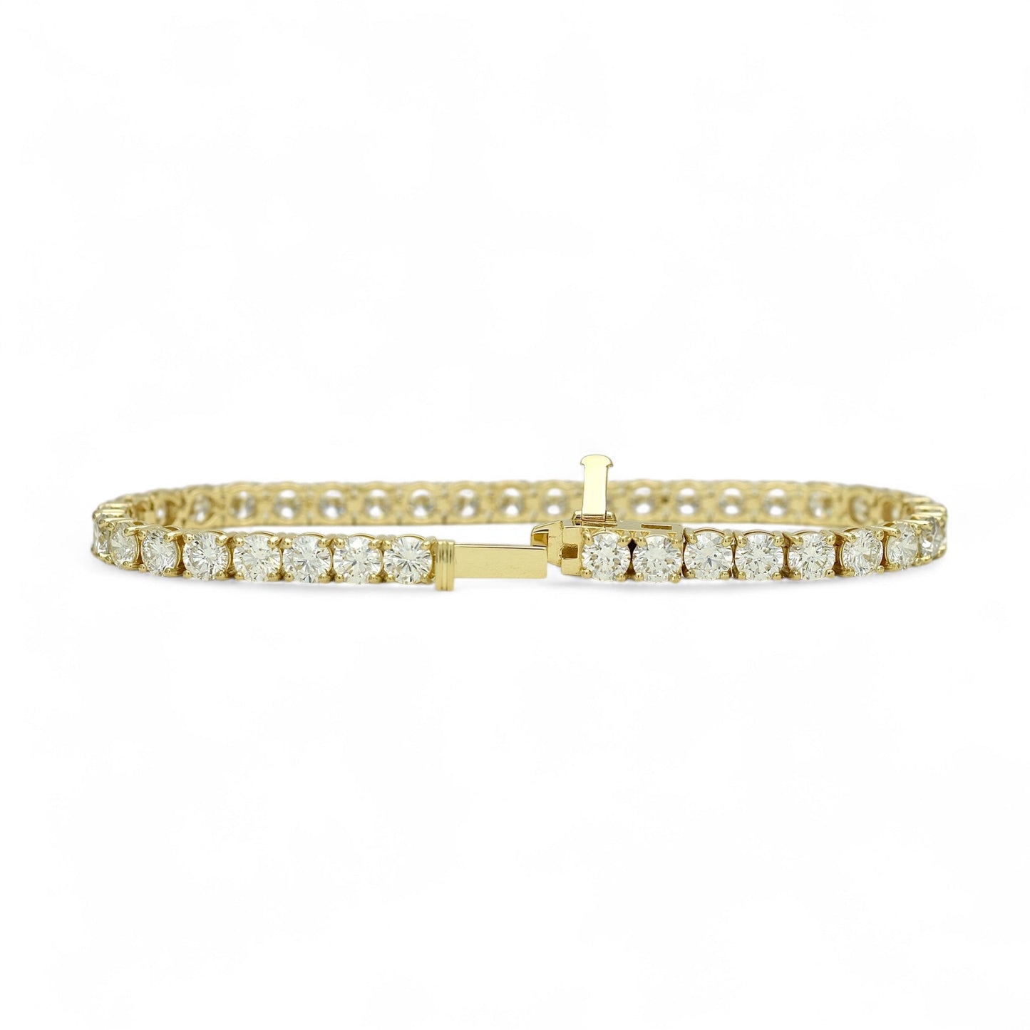 10.5-13ct. Lab-Grown Diamond Tennis Bracelet | 4.35mm | 14K Solid Gold with E-F VS+ Diamonds