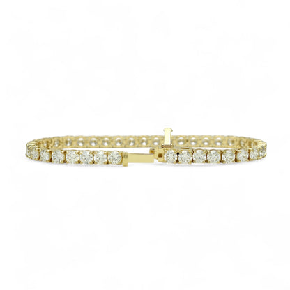 10.5-13ct. Lab-Grown Diamond Tennis Bracelet | 4.35mm | 14K Solid Gold with E-F VS+ Diamonds